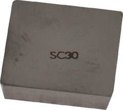 Interstate - SPG632 Grade I55 Carbide Turning Insert - Uncoated, 90° Square, 3/4" Inscr Circle, 3/16" Thick, 1/32" Corner Radius - Eagle Tool & Supply