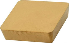 Interstate - SPG634 Grade TCN55 Carbide Turning Insert - TiC/TiN Finish, 90° Square, 3/4" Inscr Circle, 3/16" Thick, 1/16" Corner Radius - Eagle Tool & Supply