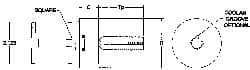 Parlec - 0.59" Tap Shank Diam, 0.442" Tap Square Size, 3/4" Tap, - 1" Projection, 2.12" Shank OD, Series Numertap 770 - Exact Industrial Supply