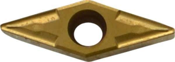 Kennametal - VBMT221 11 Grade KT315 Cermet Turning Insert - TiN/TiCN/TiN Finish, 35° Diamond, 1/4" Inscr Circle, 1/8" Thick, 1/64" Corner Radius - Eagle Tool & Supply