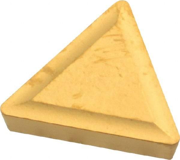 Interstate - TPMR322 Grade TCN55 Carbide Turning Insert - TiC/TiN Finish, 60° Triangle, 3/8" Inscr Circle, 1/8" Thick, 1/32" Corner Radius - Eagle Tool & Supply