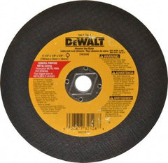 DeWALT - 6-1/2" Aluminum Oxide Cutoff Wheel - 1/8" Thick, 5/8" Arbor, 9,400 Max RPM, Use with Circular Saws - Eagle Tool & Supply