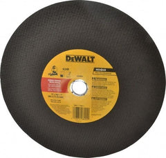 DeWALT - 12" Aluminum Oxide Cutoff Wheel - 7/64" Thick, 1" Arbor, 5,000 Max RPM, Use with Stationary Tools - Eagle Tool & Supply