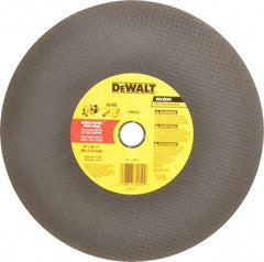 DeWALT - 12" Aluminum Oxide Cutoff Wheel - 1/8" Thick, 1" Arbor, 6,400 Max RPM, Use with Circular Saws - Eagle Tool & Supply