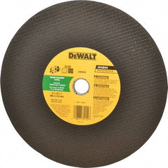 DeWALT - 12" Silicon Carbide Cutoff Wheel - 1/8" Thick, 1" Arbor, 6,400 Max RPM, Use with Circular Saws - Eagle Tool & Supply