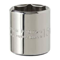 Proto - 1/4" Drive, Standard Hand Socket - 6 Points, 7/8" OAL, Alloy Steel, Chrome Finish - Eagle Tool & Supply