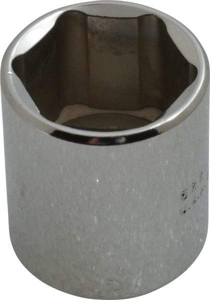 Proto - 3/8" Drive, Standard Hand Socket - 6 Points, 1-3/16" OAL, Chrome Vanadium, Chrome Finish - Eagle Tool & Supply