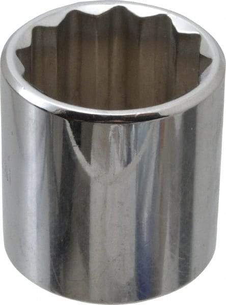 Proto - 3/8" Drive, Standard Hand Socket - 12 Points, 1-3/8" OAL, Chrome Vanadium, Chrome Finish - Eagle Tool & Supply