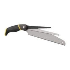 Stanley - 6, 8, 10" Carbon Steel Blade 3-in-1 Saw Set - Aluminum, ABS, TPR Handle, Black Plastic Pistol Grip, 15" OAL - Eagle Tool & Supply
