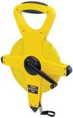 Stanley - 300' x 1/2" Tape Measure - 1/8" & 1/100 & 0.10 & 1/10' Graduation, Engineer Scale Graduation Style, Yellow/Black Case - Eagle Tool & Supply