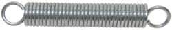Made in USA - 1/4" OD, 5.21 Lb Max Load, 3.62" Max Ext Len, 0.032" Wire Diam Stainless Steel Extension Spring - 2.64 Lb/In Rating, 1.17 Lb Init Tension, 2" Free Length - Eagle Tool & Supply