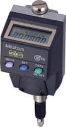 Mitutoyo - 0 to 5.6mm Range, 0.00005 & 0.0005" Graduation, Electronic Drop Indicator - Accurate to 0.00012", English & Metric System, LCD Display - Eagle Tool & Supply