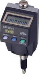 Mitutoyo - 0 to 5.6mm Range, 0.00005 & 0.0005" Graduation, Electronic Drop Indicator - Accurate to 0.00012", English & Metric System, LCD Display - Eagle Tool & Supply