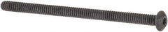 Made in USA - #0-80 UNF Hex Socket Drive, Button Screw - Alloy Steel, Black Oxide Finish, Fully Threaded, 1" Length Under Head - Eagle Tool & Supply