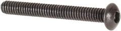 Value Collection - #1-72 UNF Hex Socket Drive, Button Screw - Alloy Steel, Black Oxide Finish, Fully Threaded, 5/8" Length Under Head - Eagle Tool & Supply