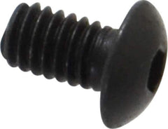 Value Collection - #6-40 UNF Hex Socket Drive, Button Screw - Alloy Steel, Black Oxide Finish, Fully Threaded, 1/4" Length Under Head - Eagle Tool & Supply
