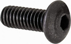 Value Collection - #6-40 UNF Hex Socket Drive, Button Screw - Alloy Steel, Black Oxide Finish, Fully Threaded, 3/8" Length Under Head - Eagle Tool & Supply