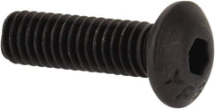 Value Collection - #6-40 UNF Hex Socket Drive, Button Screw - Alloy Steel, Black Oxide Finish, Fully Threaded, 1/2" Length Under Head - Eagle Tool & Supply