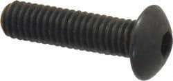 Value Collection - #8-36 UNF Hex Socket Drive, Button Screw - Alloy Steel, Black Oxide Finish, Fully Threaded, 5/8" Length Under Head - Eagle Tool & Supply