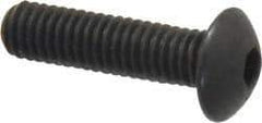 Value Collection - #8-36 UNF Hex Socket Drive, Button Screw - Alloy Steel, Black Oxide Finish, Fully Threaded, 5/8" Length Under Head - Eagle Tool & Supply