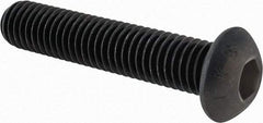 Value Collection - 1/2-13 UNC Hex Socket Drive, Button Screw - Alloy Steel, Black Oxide Finish, Fully Threaded, 2-1/2" Length Under Head - Eagle Tool & Supply