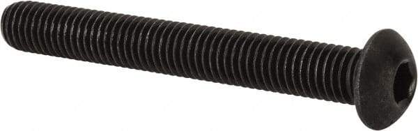Value Collection - 1/2-13 UNC Hex Socket Drive, Button Screw - Alloy Steel, Black Oxide Finish, Fully Threaded, 4" Length Under Head - Eagle Tool & Supply