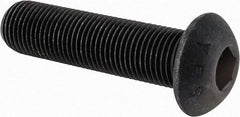 Value Collection - 1/2-20 UNF Hex Socket Drive, Button Screw - Alloy Steel, Black Oxide Finish, Fully Threaded, 2" Length Under Head - Eagle Tool & Supply