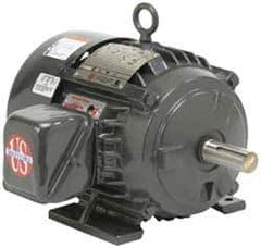 US Motors - 150 hp, TEFC Enclosure, No Thermal Protection, 3,575 RPM, 460 Volt, 60 Hz, Three Phase Premium Efficient Motor - Size 445 Frame, Rigid Mount, 1 Speed, Ball Bearings, 176 Full Load Amps, F Class Insulation, CCW Lead End - Eagle Tool & Supply