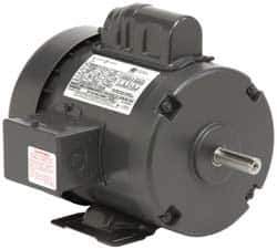 US Motors - 1/2 hp, TEFC Enclosure, No Thermal Protection, 1,725 RPM, 115/208-230 Volt, 60 Hz, Single Phase Permanent Split Capacitor (PSC) Motor - Size 48 Frame, Rigid Mount, 1 Speed, Ball Bearings, 7.6/3.8 Full Load Amps, B Class Insulation, Reversible - Eagle Tool & Supply