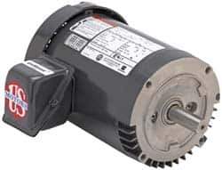 US Motors - 1 hp, Totally Enclosed Fan Cooled, No Thermal Protection, 1,140 RPM, 208-230/460 Volt, 60 Hz, Polyphase Motor - Size 56C Frame, C-Face Mount, 1 Speed, Ball Bearings, 3.7-3.8/1.9 Full Load Amps, B Class Insulation - Eagle Tool & Supply