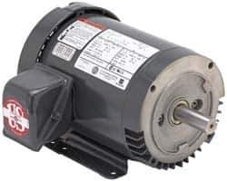 US Motors - 15 hp, TEFC Enclosure, No Thermal Protection, 1,775 RPM, 208-230/460 Volt, 60 Hz, Three Phase Energy Efficient Motor - Size 254 Frame, Rigid Mount, 1 Speed, Ball Bearings, 41-38/18.9 Full Load Amps, F Class Insulation, Reversible - Eagle Tool & Supply