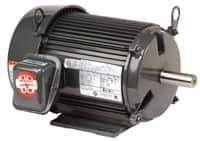 US Motors - 1 hp, TENV Enclosure, No Thermal Protection, 1,725 RPM, 208-230/460 Volt, 60 Hz, Three Phase Premium Efficient Motor - Size 145 Frame, C-Face/Base Mount, 1 Speed, Ball Bearings, 3.5-3.4/1.7 Full Load Amps, F Class Insulation, Reversible - Eagle Tool & Supply