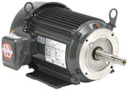 US Motors - 1 hp, TEFC Enclosure, No Thermal Protection, 1,750 RPM, 200 Volt, 60 Hz, Three Phase Standard Efficient Motor - Size 143 Frame, Rigid Mount, 1 Speed, Ball Bearings, 3.9 Full Load Amps, F Class Insulation, Reversible - Eagle Tool & Supply