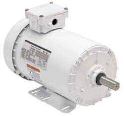 US Motors - 1 hp, TEFC Enclosure, No Thermal Protection, 1,140 RPM, 208-230/460 Volt, 60 Hz, Three Phase Standard Efficient Motor - Size 145T Frame, Rigid Mount, 1 Speed, Ball Bearings, 3.9-4.0/2.0 Full Load Amps, F Class Insulation, Reversible - Eagle Tool & Supply