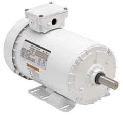 US Motors - 1 hp, TEFC Enclosure, No Thermal Protection, 1,725 RPM, 208-230/460 Volt, 60 Hz, Three Phase Energy Efficient Motor - Size 143 Frame, Rigid Mount, 1 Speed, Ball Bearings, 3.4-3.2/1.6 Full Load Amps, F Class Insulation, Reversible - Eagle Tool & Supply