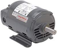 US Motors - 1.5 hp, ODP Enclosure, No Thermal Protection, 1,725 RPM, 208-230/460 Volt, 60 Hz, Polyphase Motor - Size 56H Frame, Flange Mount, 1 Speed, Ball Bearings, 4.9-5.0/2.5 Full Load Amps, B Class Insulation - Eagle Tool & Supply