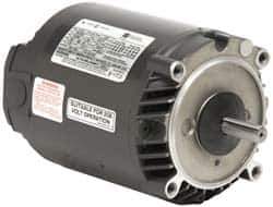 US Motors - 1/2 hp, ODP Enclosure, No Thermal Protection, 1,725 RPM, 208-230/460 Volt, 60 Hz, Polyphase Motor - Size 56C Frame, C-Face Mount, 1 Speed, Ball Bearings, 1.98-1.9/.98 Full Load Amps, B Class Insulation - Eagle Tool & Supply