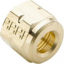 Parker - 1/8" OD, Brass Nut - 7/16" Hex, Comp Ends - Eagle Tool & Supply