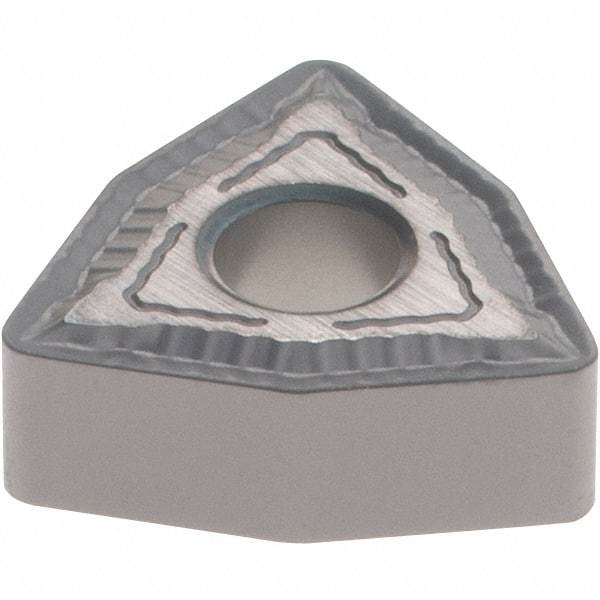 Iscar - WNMG3-2 WG Grade IC907 Carbide Turning Insert - TiAlN/TiN Finish, 80° Trigon, 3/8" Inscr Circle, 5/32" Thick, 1/32" Corner Radius - Eagle Tool & Supply