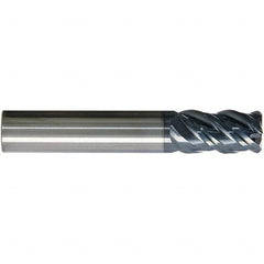 SGS - 3/8" Diam 4 Flute Solid Carbide 0.015 to 0.020" Corner Radius End Mill - Exact Industrial Supply