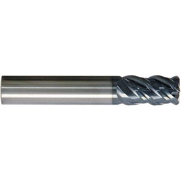 SGS - 3/4", 4 Flute, Single End, Solid Carbide, 0.0350 - 0.0400" Corner Radius End Mill - 4" OAL, Right Hand Flute, 1-1/2" LOC, Right Hand Cut - Eagle Tool & Supply