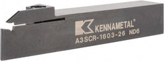 Kennametal - 26mm Max Depth, 2.44" Max Workpc Diam, Right Hand Indexable Cutoff Toolholder - Eagle Tool & Supply