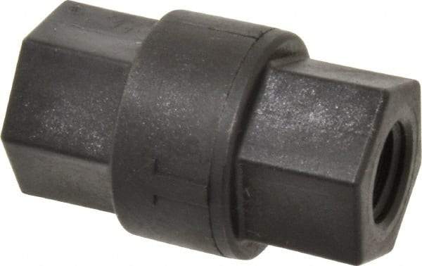 Specialty Mfr - 1/4" Polypropylene Check Valve - Inline, FNPT x FNPT, 125 WOG - Eagle Tool & Supply