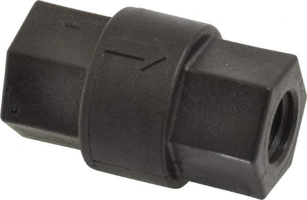 Specialty Mfr - 1/4" Polypropylene Check Valve - Inline, FNPT x FNPT, 125 WOG - Eagle Tool & Supply