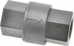 Specialty Mfr - 3/8" Polypropylene Check Valve - Inline, FNPT x FNPT, 125 WOG - Eagle Tool & Supply