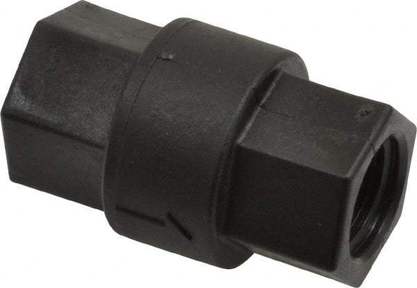 Specialty Mfr - 3/8" Polypropylene Check Valve - Inline, FNPT x FNPT, 125 WOG - Eagle Tool & Supply