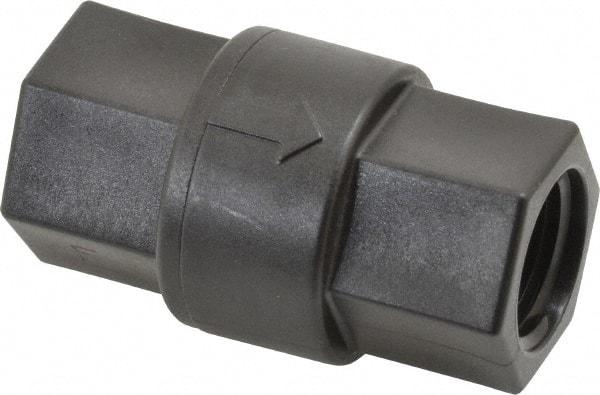 Specialty Mfr - 1/2" Polypropylene Check Valve - Inline, FNPT x FNPT, 125 WOG - Eagle Tool & Supply