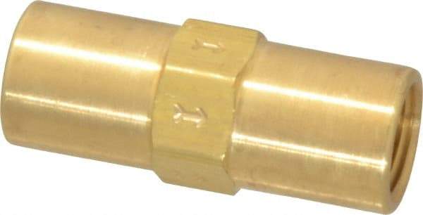 Specialty Mfr - 1/4" Brass Check Valve - Inline, FNPT x FNPT, 500 WOG - Eagle Tool & Supply