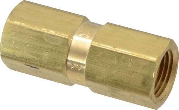Specialty Mfr - 1/2" Brass Check Valve - Inline, FNPT x FNPT, 500 WOG - Eagle Tool & Supply