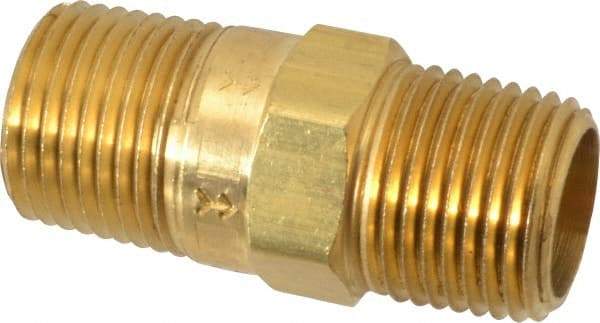 Specialty Mfr - 1/2" Brass Check Valve - Inline, MNPT x MNPT, 500 WOG - Eagle Tool & Supply